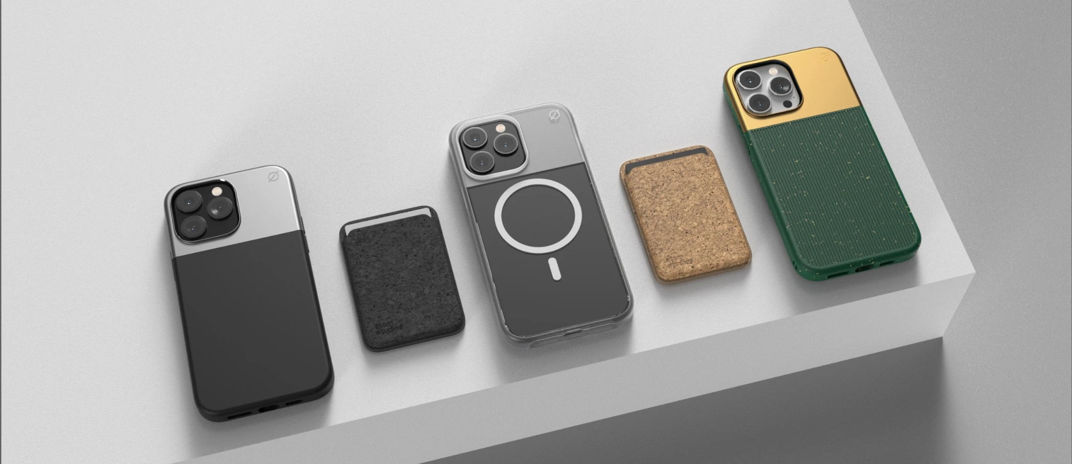 shop MagSafe card wallets. premium cork material