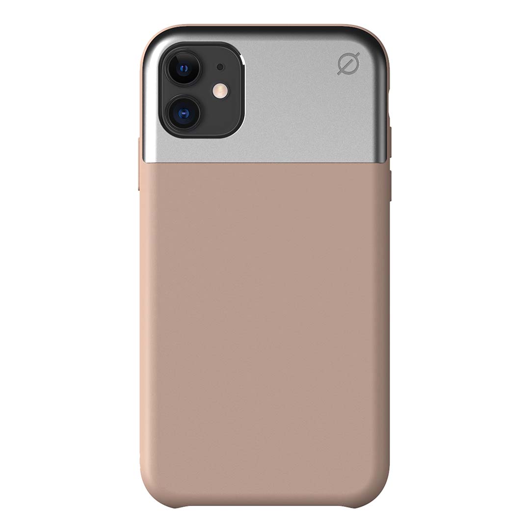Soft Touch Silicone and Aluminium iPhone 11 Case Eco Slim Protection Atom Studios#color_erbium-pink