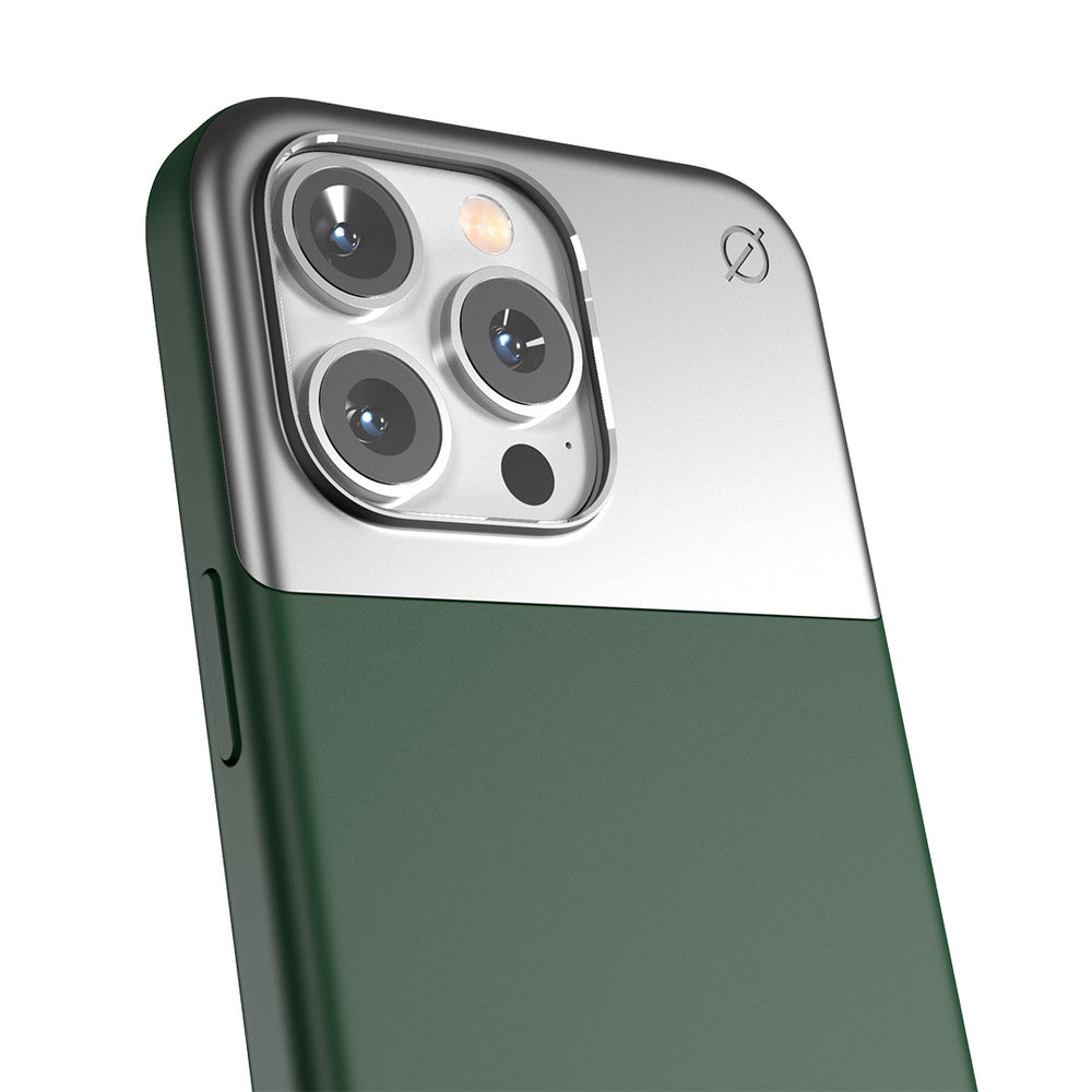 MagSafe Silicone Aluminum iPhone 15 Pro Max Case Eco Slim Protection Atom Studios#color_atom-green
