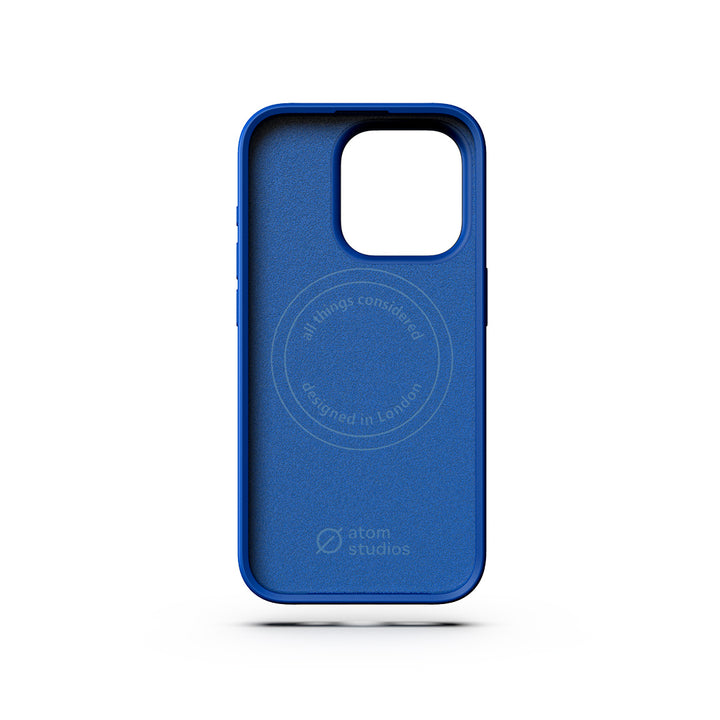 MagSafe Silicone Aluminum iPhone 15 Pro Case Eco Slim Protection Atom Studios#color_cobalt-blue