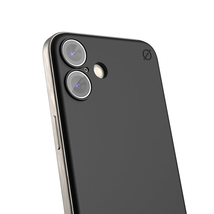 iPhone 16 Plus Soft Snap Case powered by Alara, EMF Protection Atom Studios#color_carbon-black