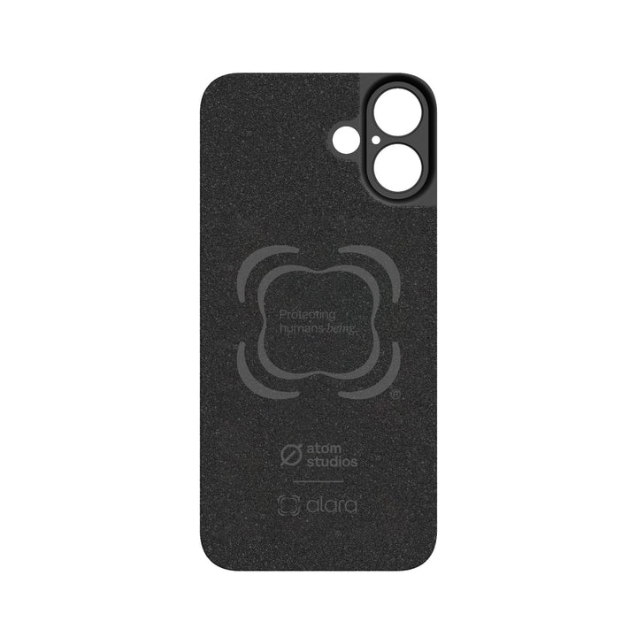 iPhone 16 Plus Soft Snap Case powered by Alara, EMF Protection Atom Studios#color_carbon-black