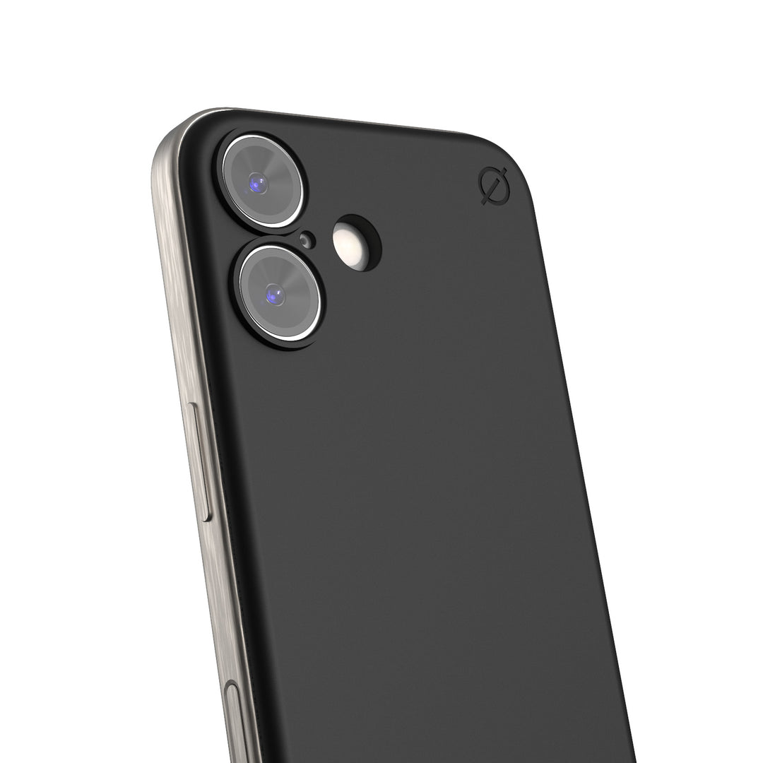 iPhone 16 Soft Snap Case powered by Alara, EMF Protection Atom Studios#color_carbon-black