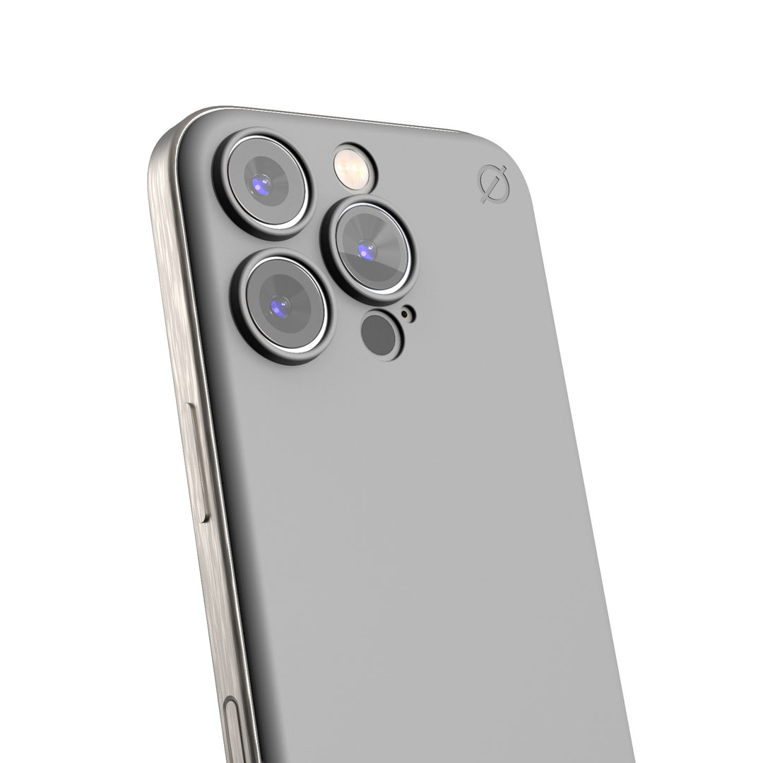 iPhone 16 Pro Soft Snap Case powered by Alara, EMF Protection Atom Studios#color_arctic-grey