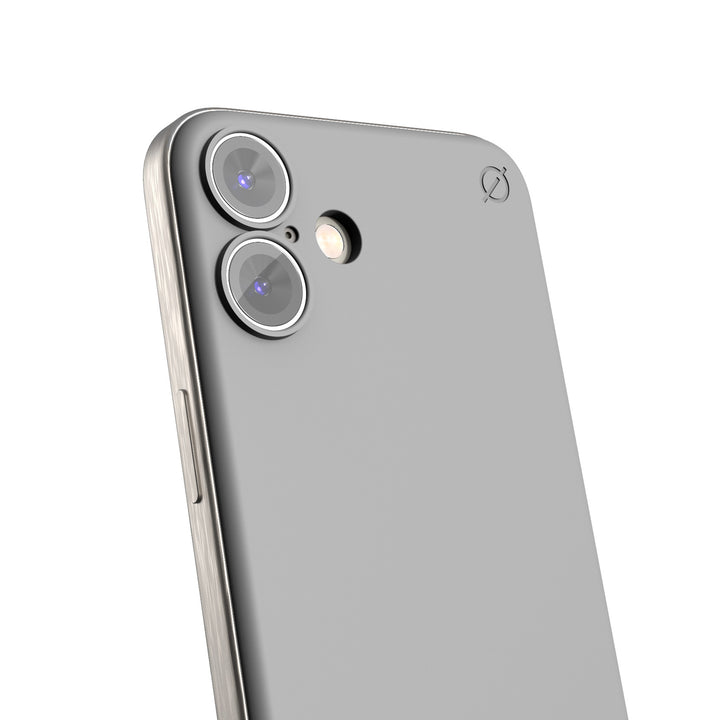 iPhone 16 Plus Soft Snap Case powered by Alara, EMF Protection Atom Studios#color_arctic-grey