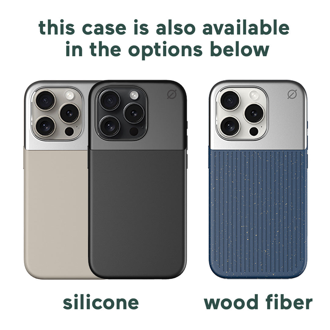 MagSafe Silicone Aluminum iPhone 15 Pro Case Eco Slim Protection Atom Studios#color_carbon-black