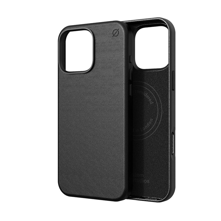 MagSafe Eco Agave cactus leather iPhone 16 Pro Max Case Slim Protection Atom Studios#color_carbon-black