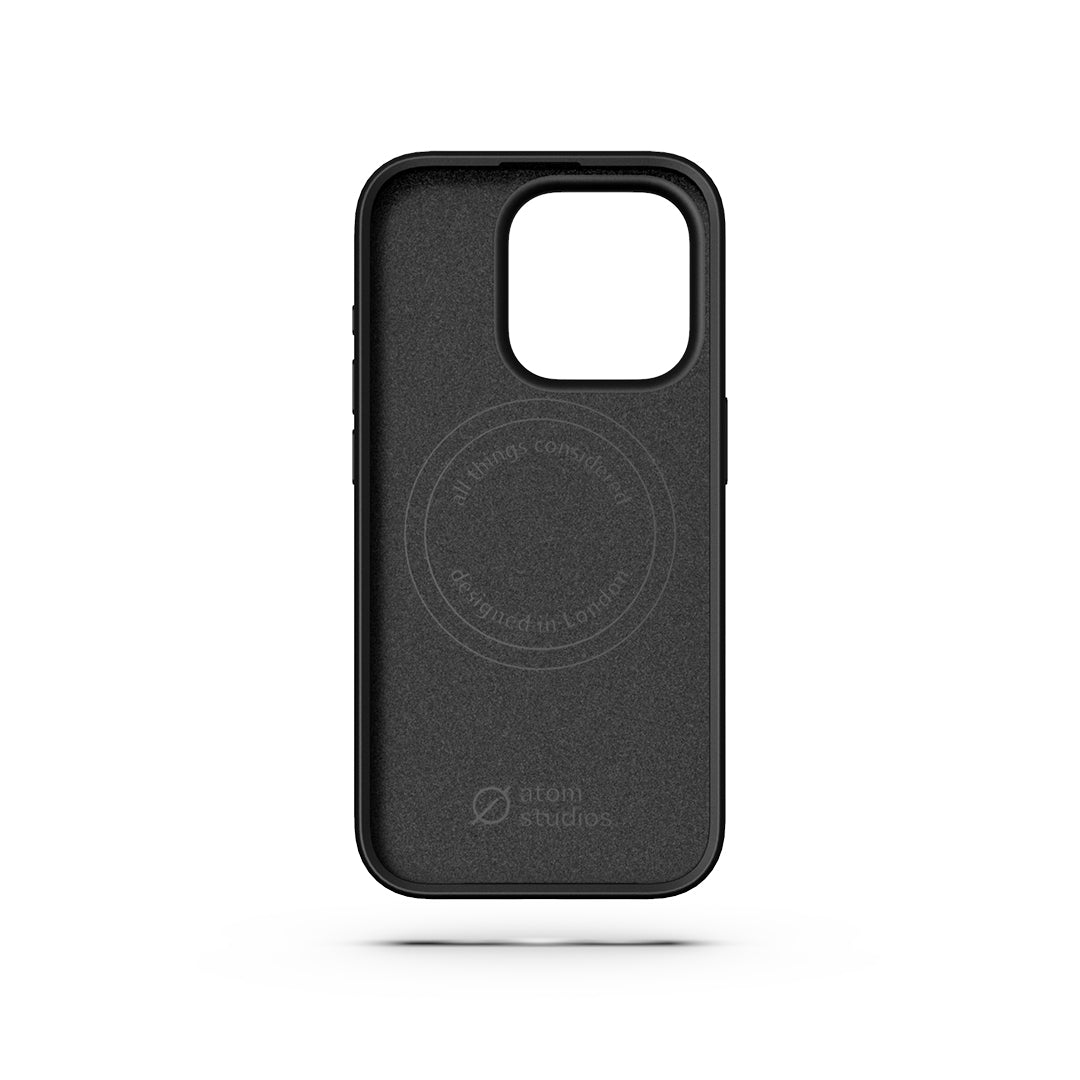 MagSafe Silicone Aluminum iPhone 15 Pro Case Eco Slim Protection Atom Studios#color_carbon-black