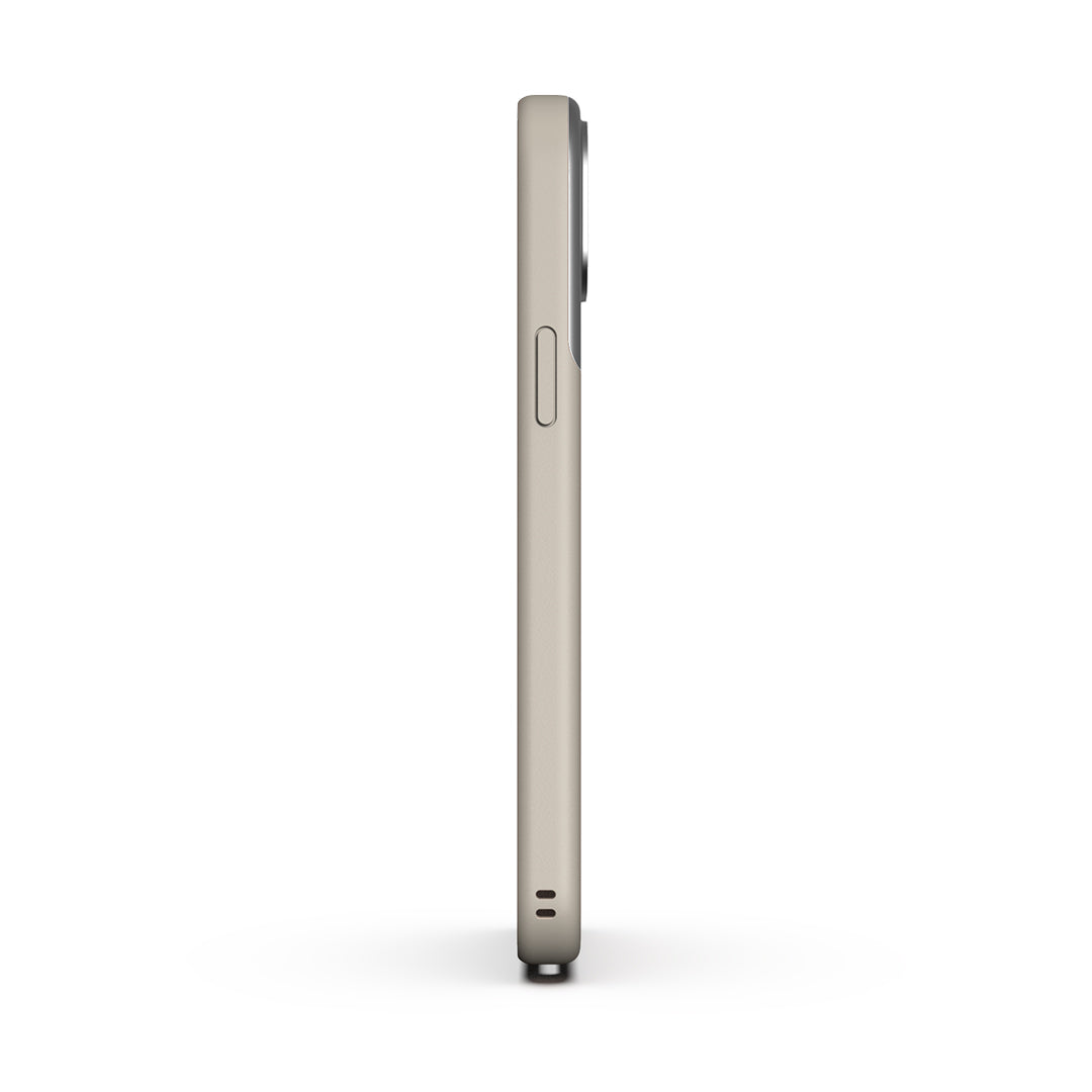 MagSafe Silicone Aluminum iPhone 15 Plus Case Eco Slim Protection Atom Studios#color_stone-beige