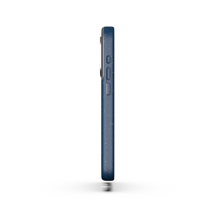 MagSafe Eco Wood Fibre and Aluminum iPhone 15 Pro Case Eco Slim Protection Atom Studios#color_ink-blue