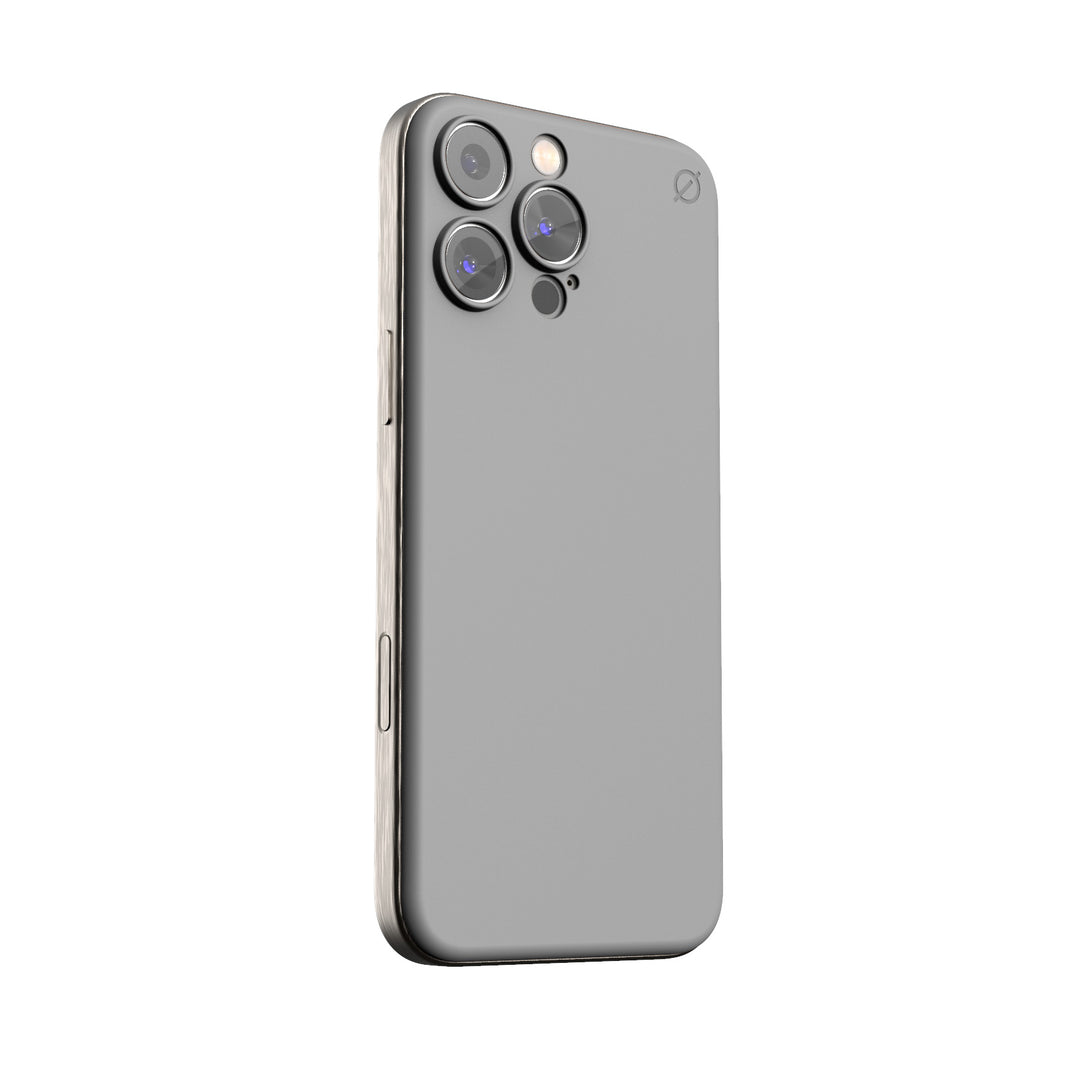 iPhone 16 Pro Max Soft Snap Case powered by Alara, EMF Protection Atom Studios#color_arctic-grey