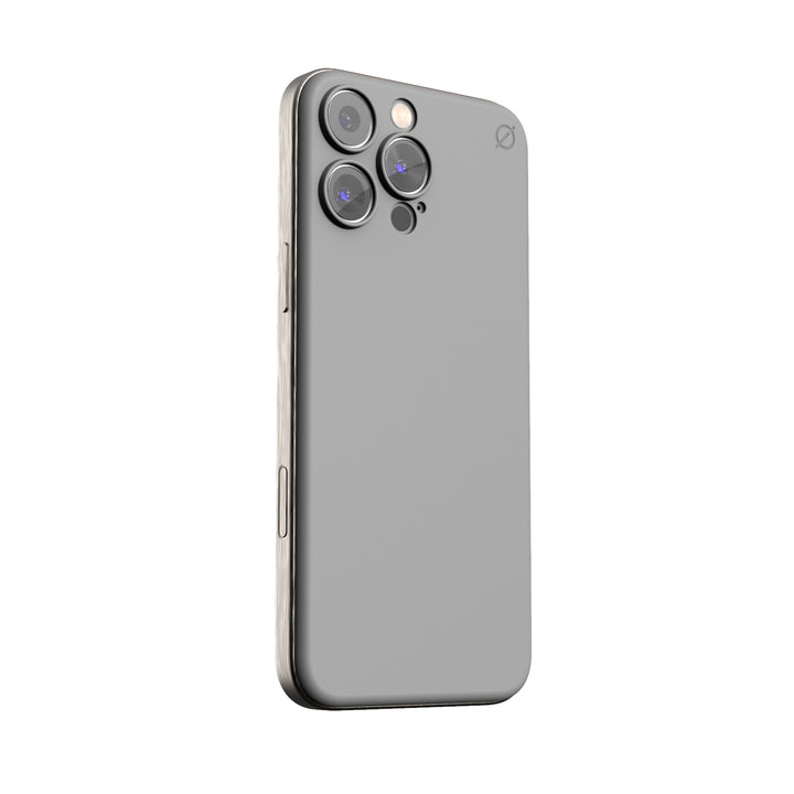 iPhone 16 Pro Max Soft Snap Case powered by Alara, EMF Protection Atom Studios#color_arctic-grey