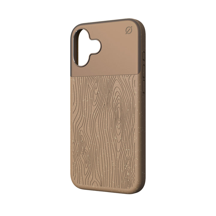 MagSafe Eco Wood Fibre and Aluminum iPhone 16 Plus Case Slim Protection Atom Studios#color_natural