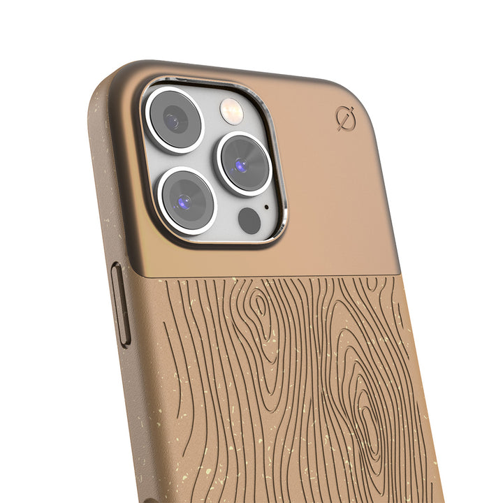 MagSafe Eco Wood Fibre and Aluminum iPhone 16 Pro Max Case Slim Protection Atom Studios#color_natural