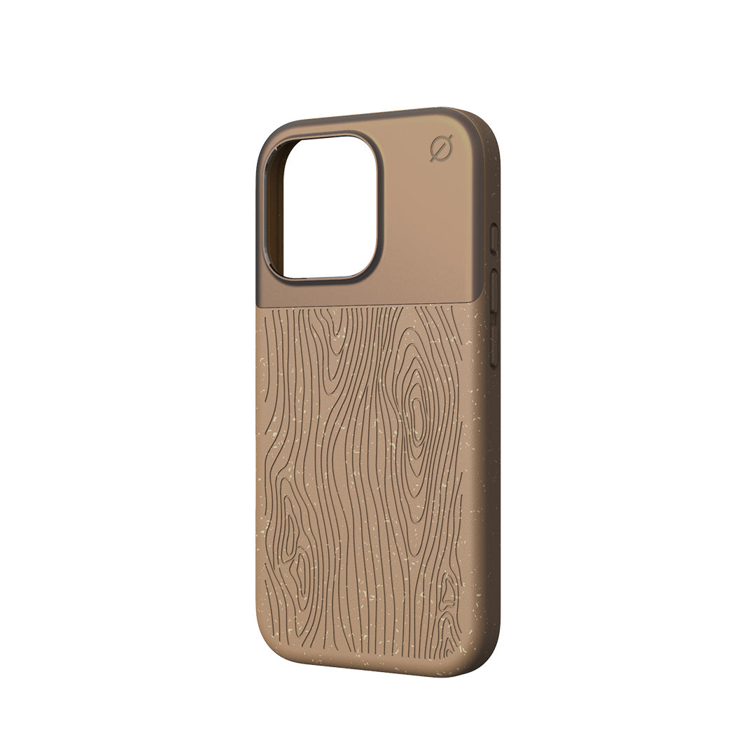 MagSafe Eco Wood Fibre and Aluminum iPhone 16 Pro Case Slim Protection Atom Studios#color_natural