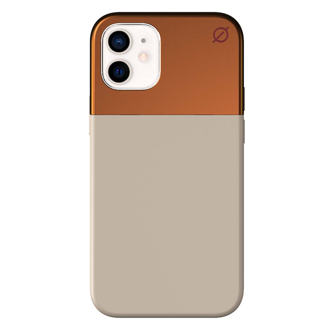 Soft Touch Silicone and Aluminium iPhone 12 Mini Case Eco Slim Protection Atom Studios#color_bromine-calcium