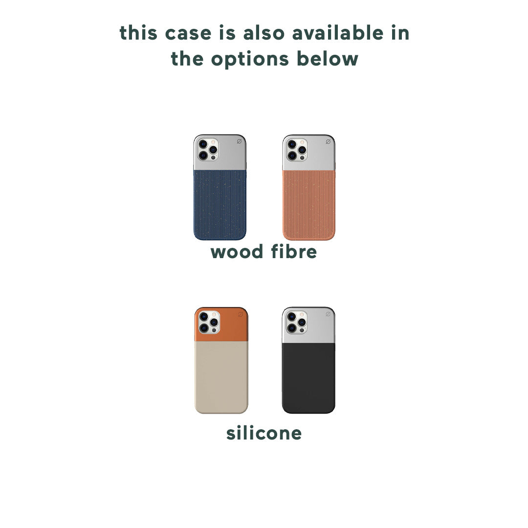 Eco Wood Fibre and Aluminium iPhone 12 Pro Max Case Eco Slim Protection Atom Studios#color_nitrogen-blue