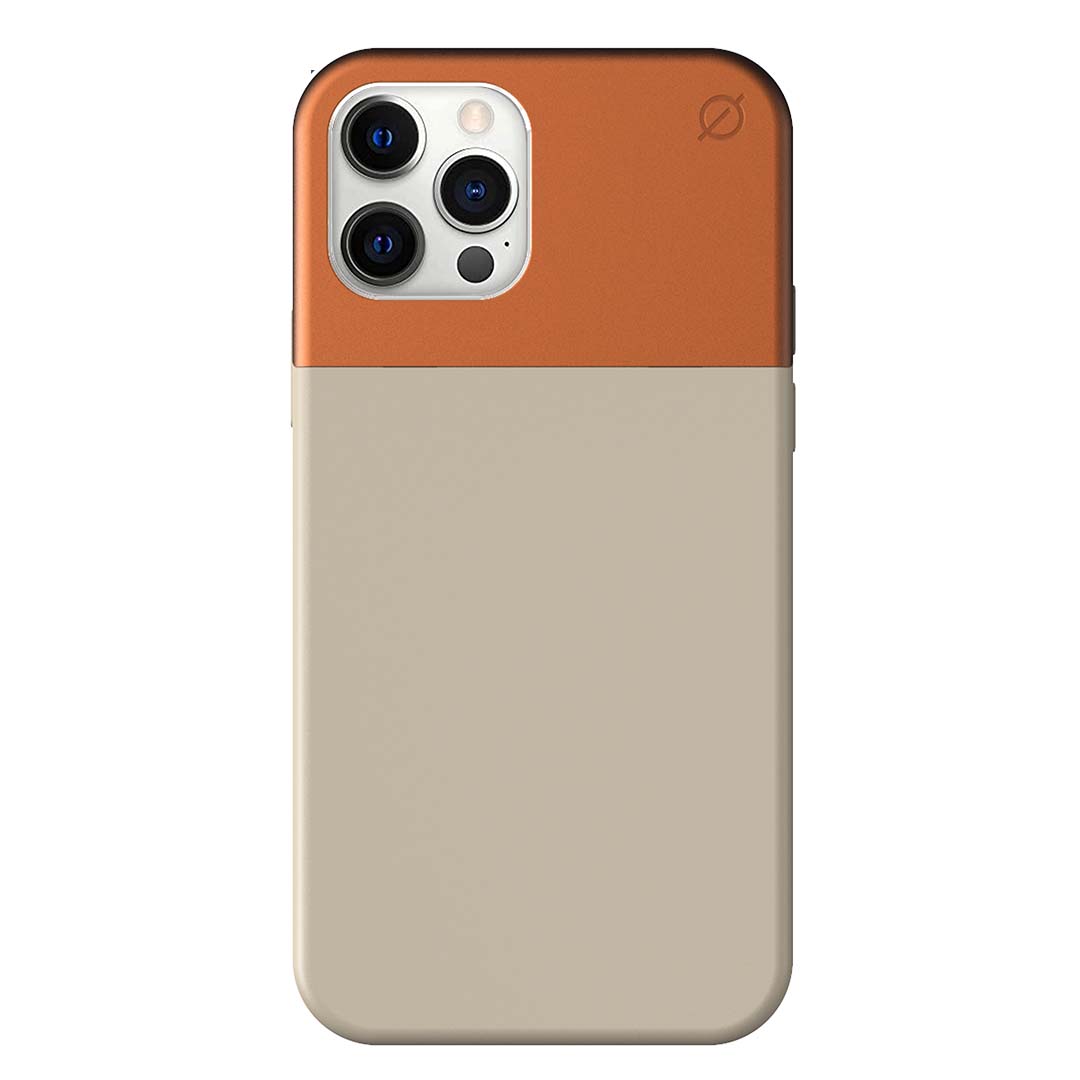 Soft Touch Silicone and Aluminium iPhone 12 Pro Max Case Eco Slim Protection Atom Studios#color_bromine-calcium