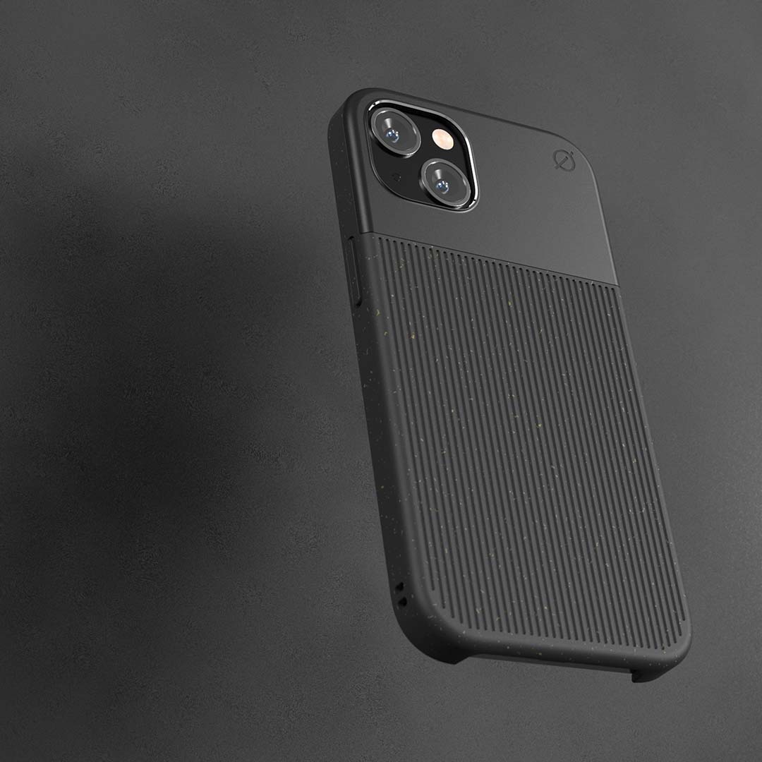 MagSafe Eco Wood Fibre and Aluminium iPhone 13 Case Eco Slim Protection Atom Studios#color_carbon-black