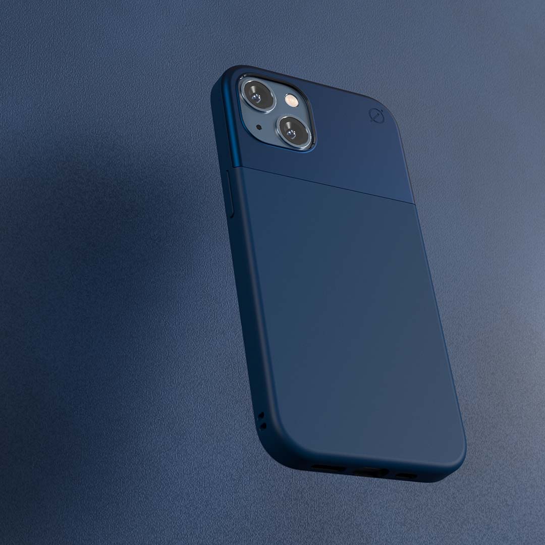 MagSafe Silicone Aluminium iPhone 13 Case Eco Slim Protection Atom Studios#color_ink-blue