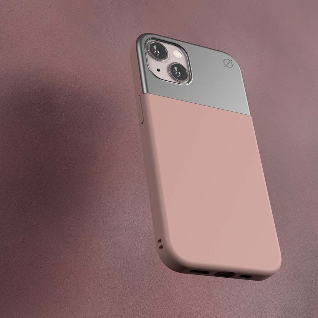 MagSafe Silicone Aluminium iPhone 13 Case Eco Slim Protection Atom Studios#color_pink-clay