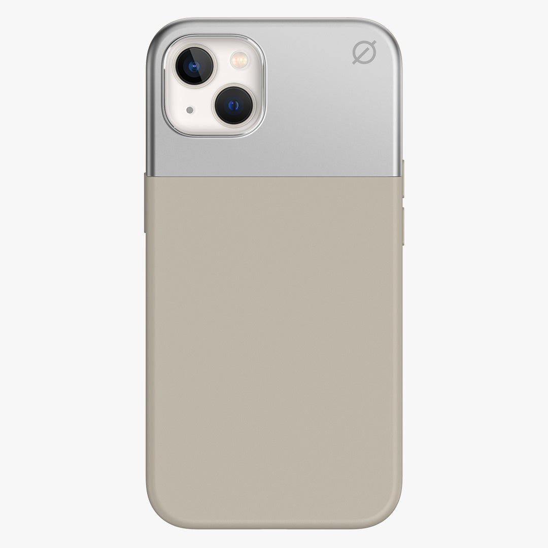 MagSafe Silicone Aluminium iPhone 13 Case Eco Slim Protection Atom Studios#colour_stone-beige