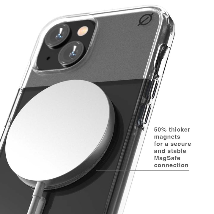 MagSafe Clear Aluminium iPhone 14 Case Eco Slim Protection Atom Studios#colour_clear