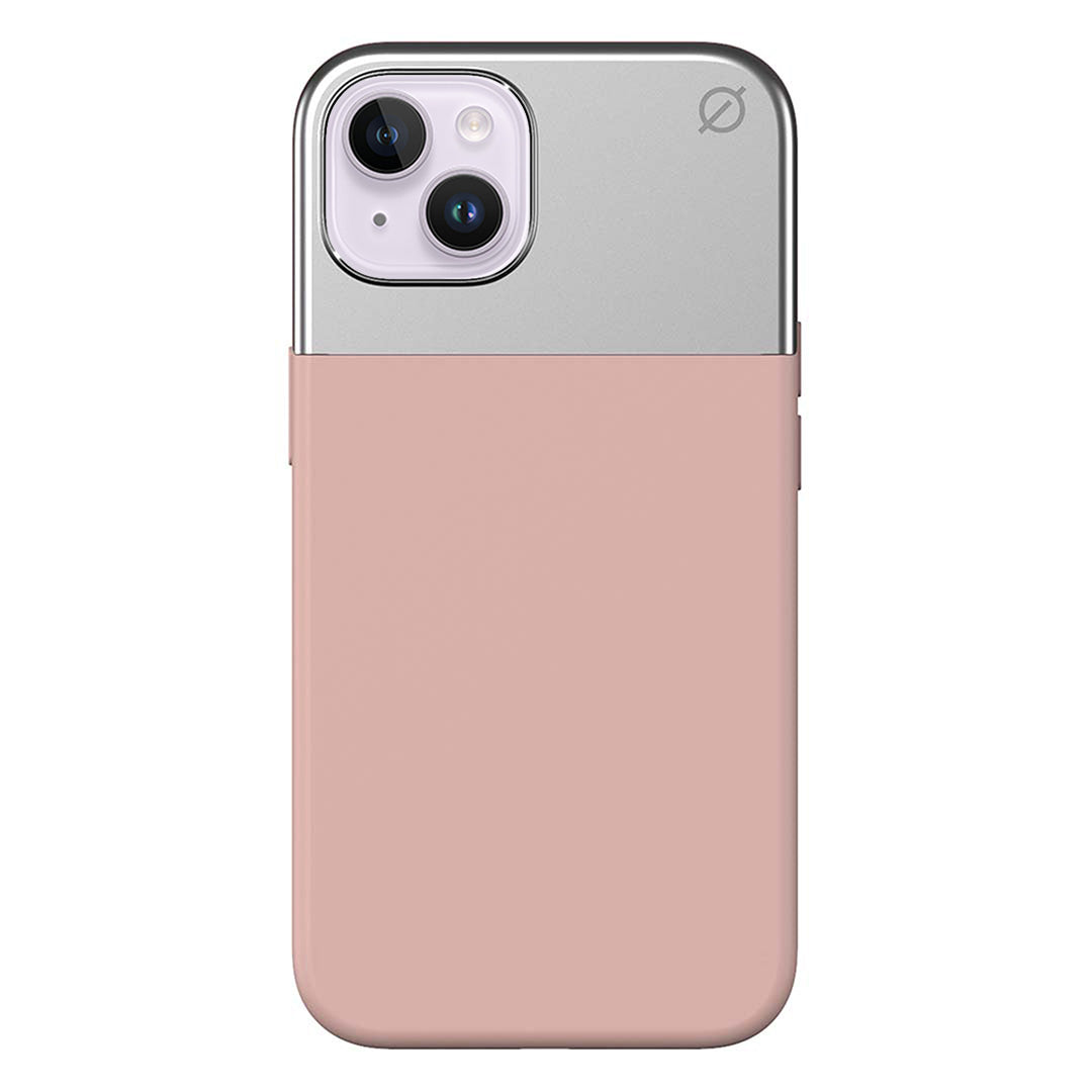 MagSafe Silicone Aluminium iPhone 14 Case Eco Slim Protection Atom Studios#colour_pink-clay