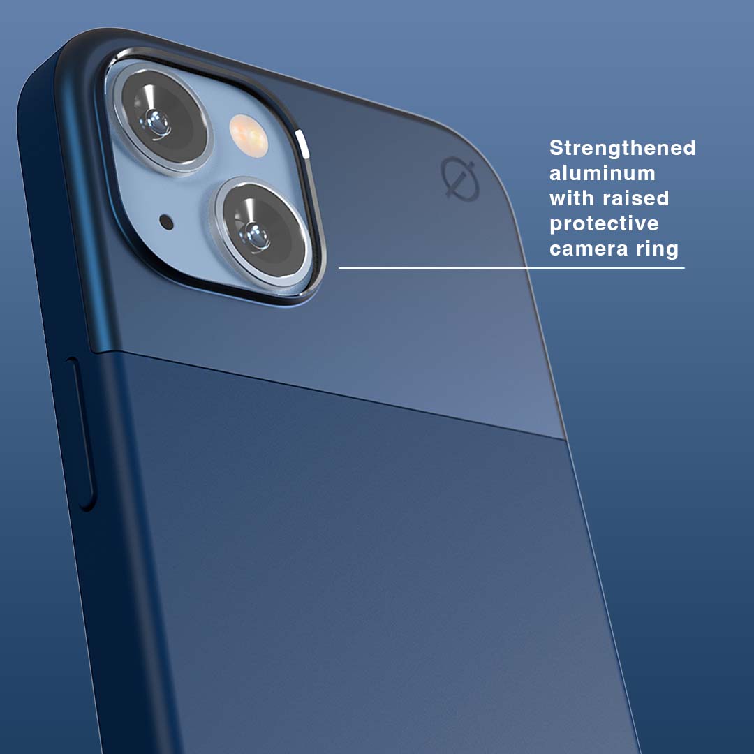 MagSafe Silicone Aluminum iPhone 14 Case Eco Slim Protection Atom Studios#colour_ink-blue