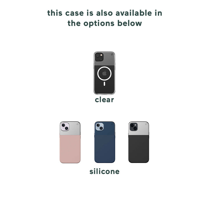 MagSafe Silicone Aluminium iPhone 14 Plus Case Eco Slim Protection Atom Studios#color_ink-blue