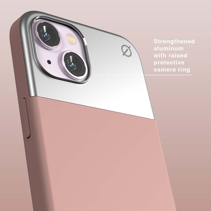 MagSafe Silicone Aluminium iPhone 14 Case Eco Slim Protection Atom Studios#color_pink-clay