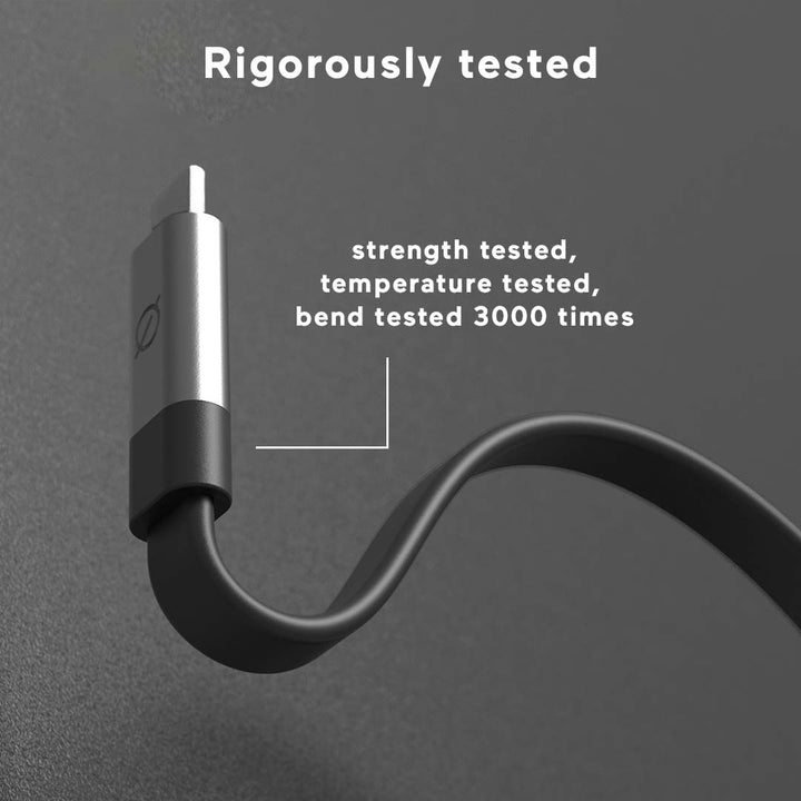 Ultra Fast Charge USB-C Cable with Weight | Atom Studios#colour_carbon-black