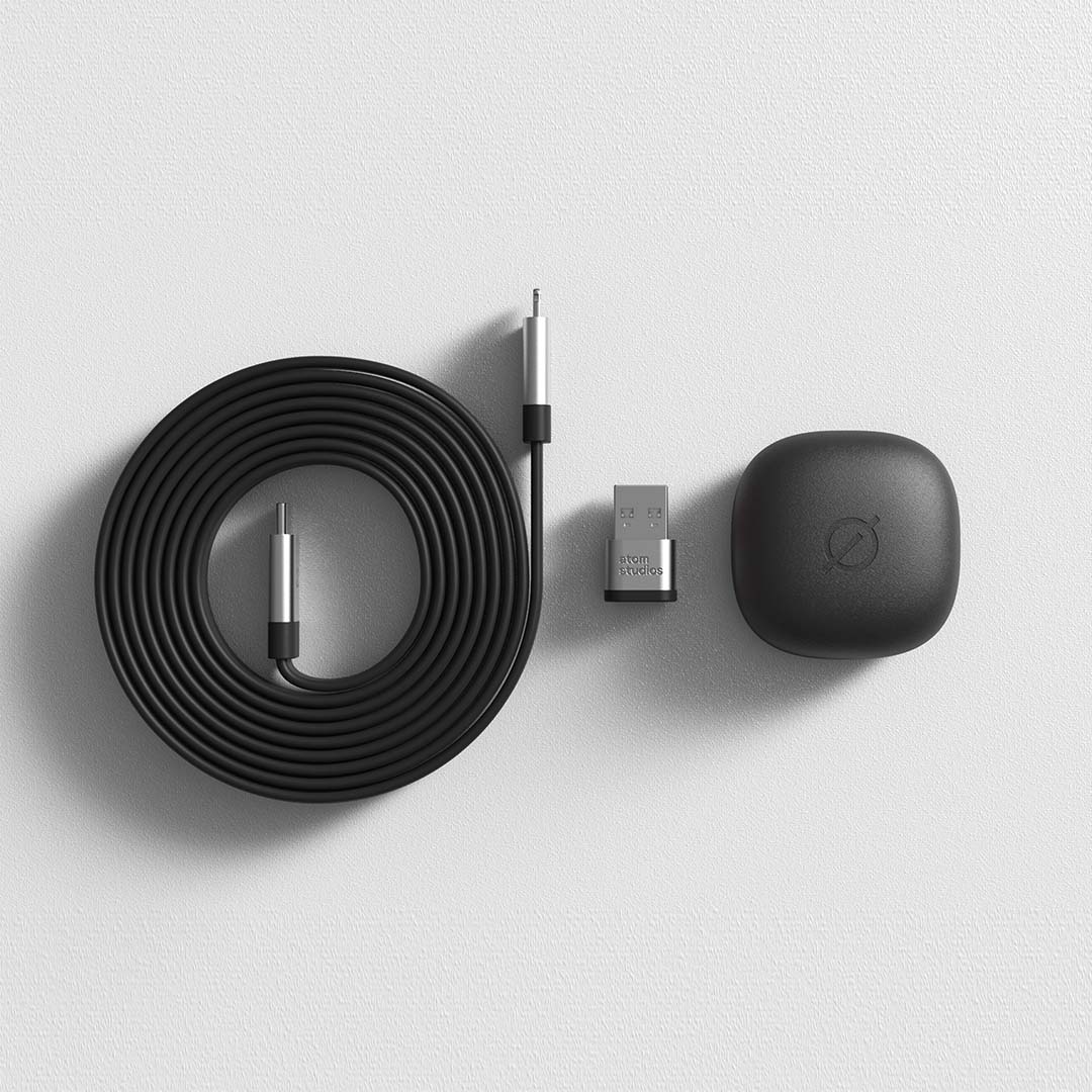 Ultra Fast Charge Lightning Cable with Weight | Atom Studios#color_carbon-black