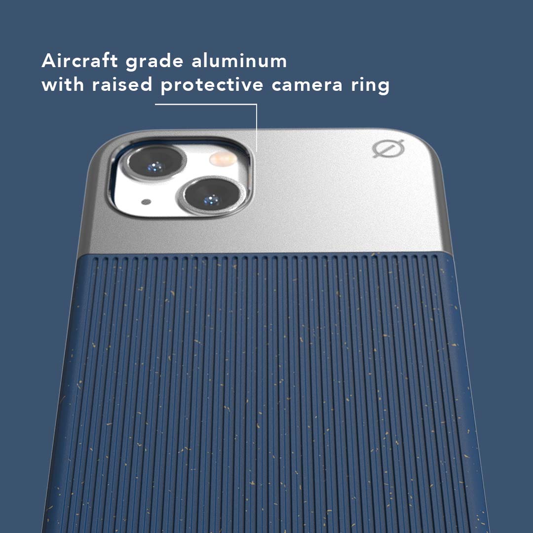 MagSafe Eco Wood Fibre and Aluminium iPhone 13 Mini Case Eco Slim Protection Atom Studios#colour_ink-blue