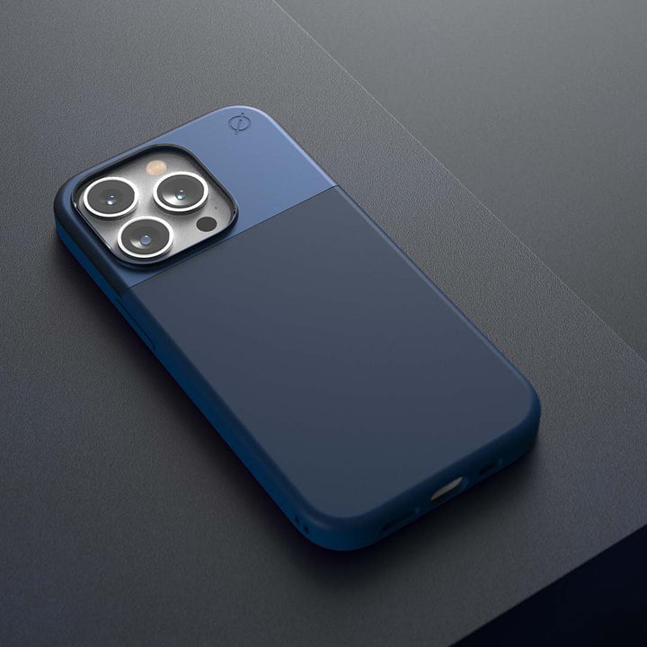 MagSafe Silicone Aluminum iPhone 14 Pro Case Eco Slim Protection Atom Studios#colour_ink-blue