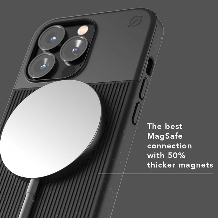 MagSafe Eco Wood Fibre and Aluminium iPhone 13 Pro Case Eco Slim Protection Atom Studios#color_carbon-black