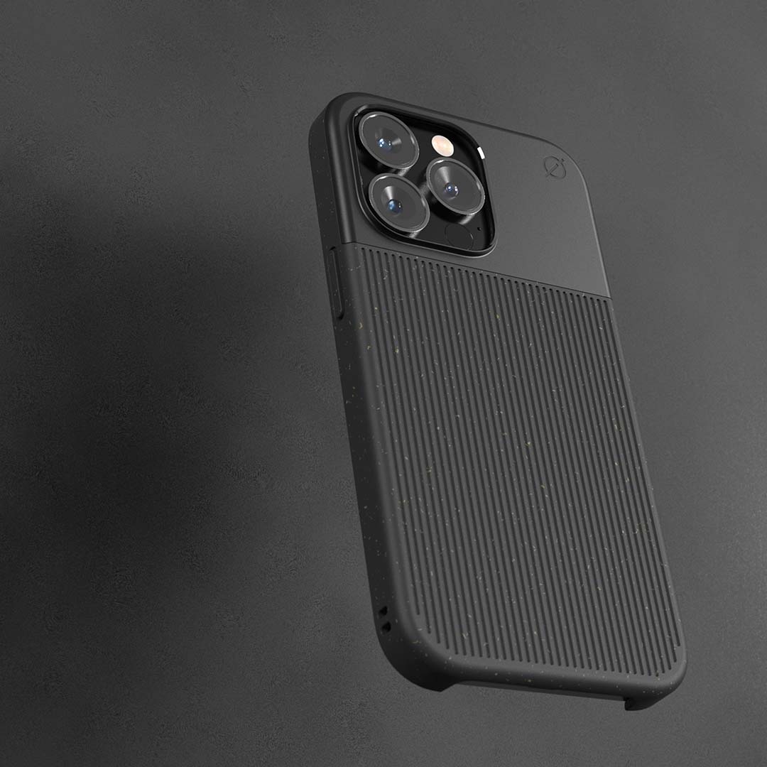 MagSafe Eco Wood Fibre and Aluminium iPhone 13 Pro Case Eco Slim Protection Atom Studios#colour_carbon-black
