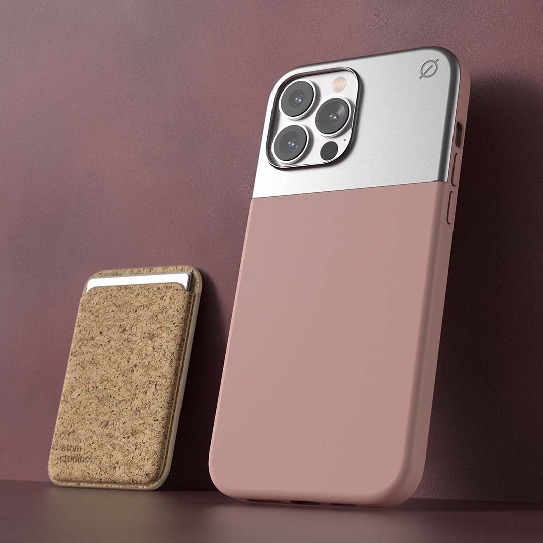 MagSafe Silicone Aluminium iPhone 13 Pro Max Case Eco Slim Protection Atom Studios#color_pink-clay