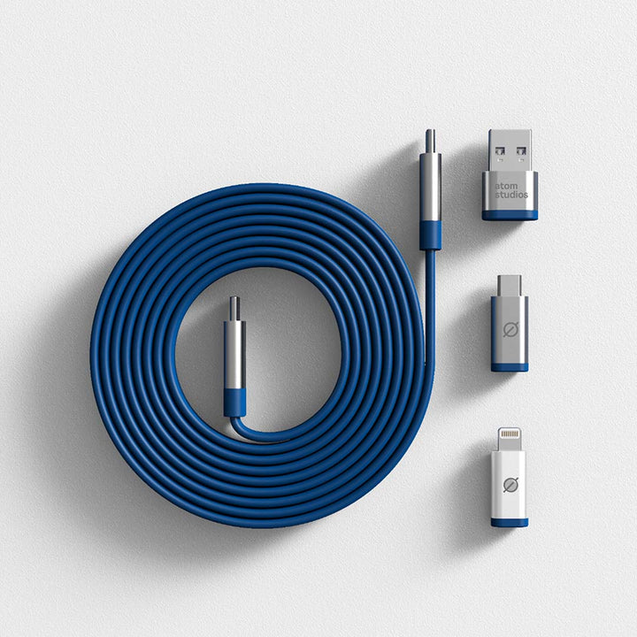 Ultra Fast Charge Universal Cable | Atom Studios#color_nitrogen-blue