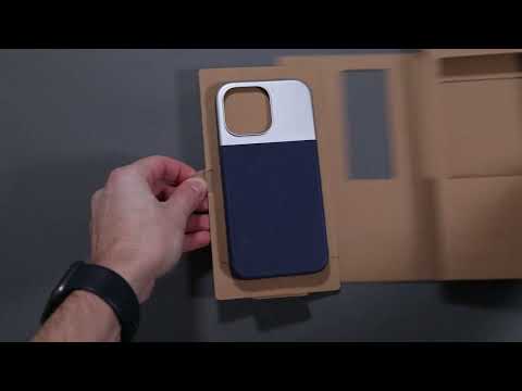 MagSafe Eco Wood Fibre and Aluminum iPhone 14 Pro Case Eco Slim Protection Atom Studios#colour_ink-blue