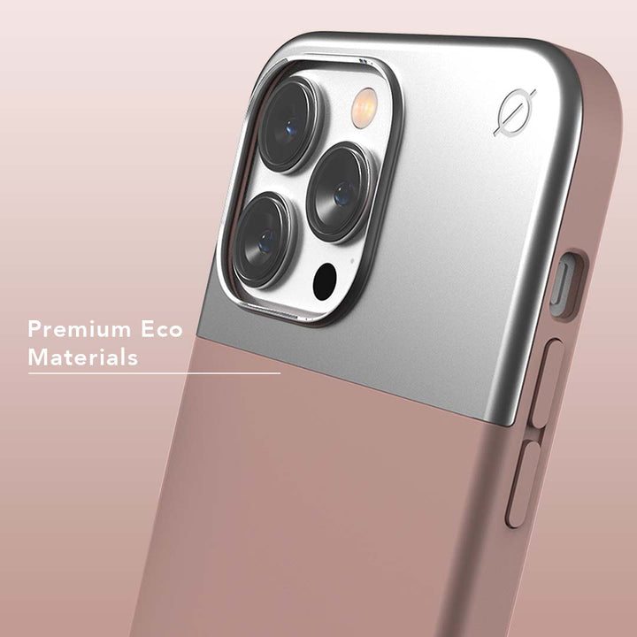 MagSafe Silicone Aluminum iPhone 14 Pro Max Case Eco Slim Protection Atom Studios#color_pink-clay
