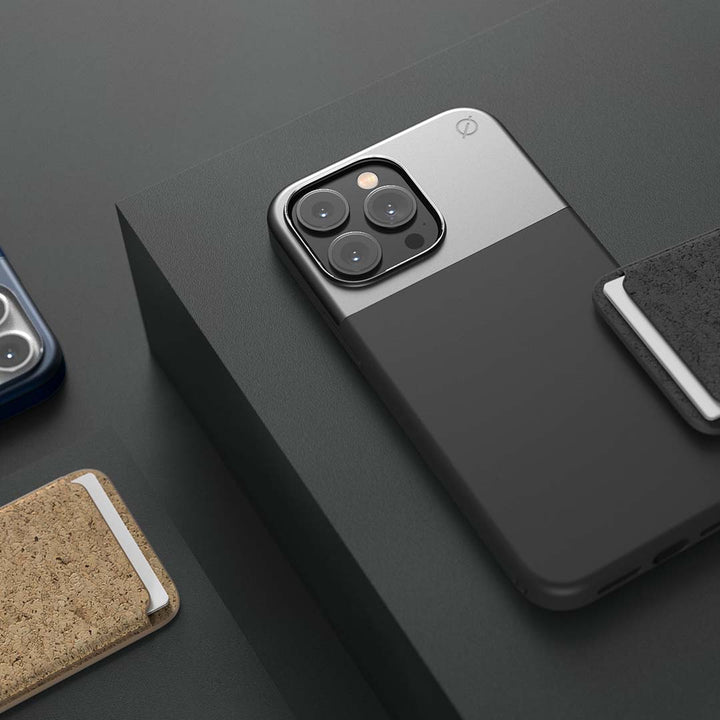 MagSafe Silicone Aluminum iPhone 14 Pro Max Case Eco Slim Protection Atom Studios#colour_carbon-black
