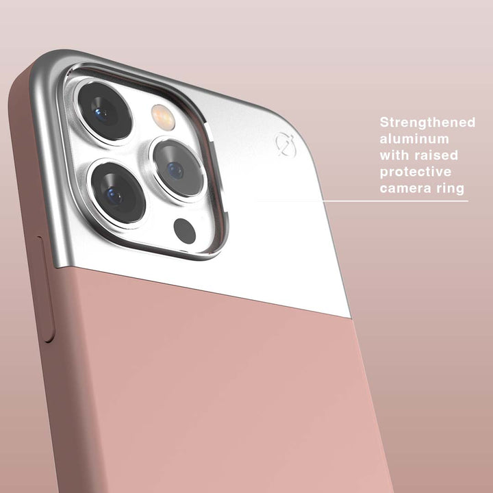 MagSafe Silicone Aluminum iPhone 14 Pro Max Case Eco Slim Protection Atom Studios#colour_pink-clay